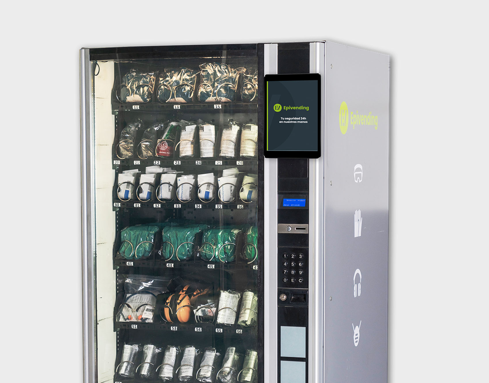 Máquina dispensadora Gestora de pedidos de epis y herramientas de la empresa epivending