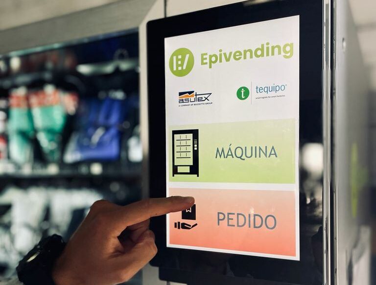 Pantalla táctil del gestor de pedidos de epivending expendedora de EPIs